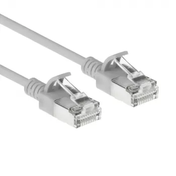 ACT grijs 2,5m LSZH S/FTP CAT6A Slimline Snagless patchkabel (DB7053)