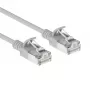 ACT grijs 2,5m LSZH S/FTP CAT6A Slimline Snagless patchkabel (DB7053)
