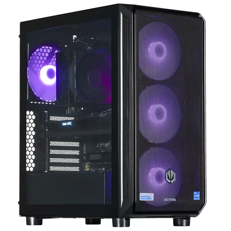 Actina pc AMD Ryzen 7 8400F 32 GB DDR5-SDRAM 1 TB SSD Intel Arc B580 midi tower zwart