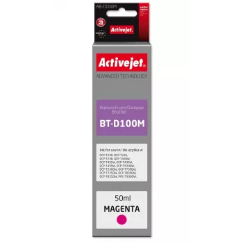 Activejet AB-D100M magenta inktfles voor Brother-printers, 50 ml, Supreme-serie, vervanging voor Brother BT-D100M