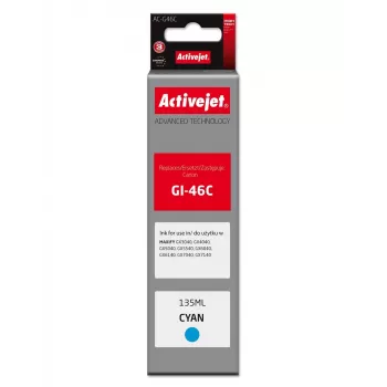 Activejet AC-G46C compatibele inktpatroon voor Canon, cyaan, 135 ml, Supreme serie, vervanging voor Canon GI-46C