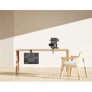 Activejet APB-002B draaibare geperforeerde bureau-organizer met prikbord, mat zwart