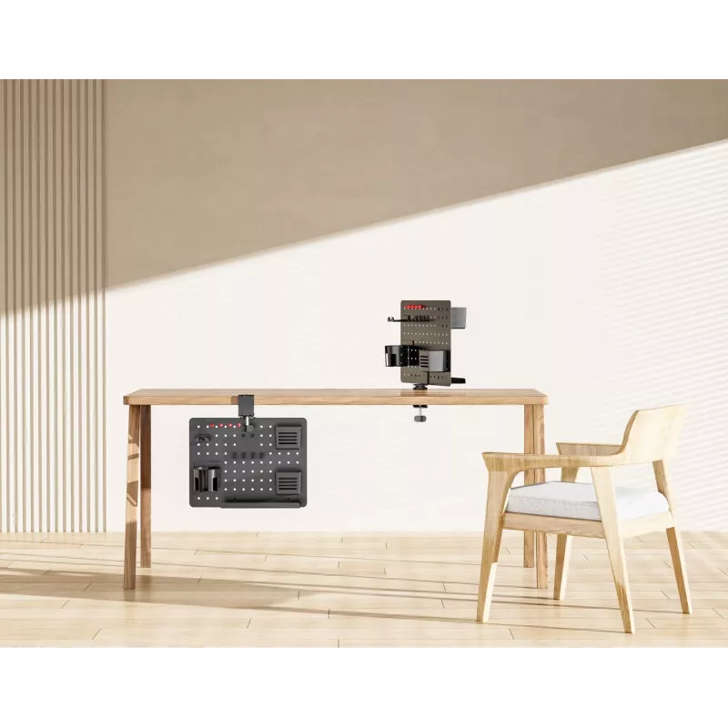 Activejet APB-002B draaibare geperforeerde bureau-organizer met prikbord, mat zwart