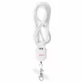 Activejet lanyard met 3-in-1-oplaadkabel, wit