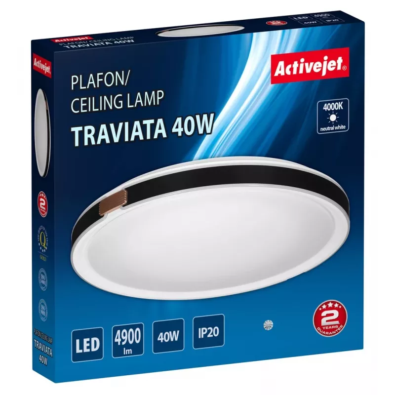 Activejet AJE-TRAVIATA LED-plafondlamp, 40W