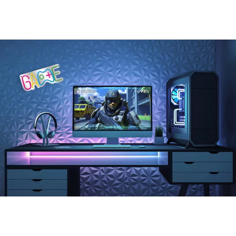 Activejet Neon LED AJE-NEON GAME - LED-neonlicht in gamecontroller-vorm, meerkleurig, USB-gevoed, wandmontage