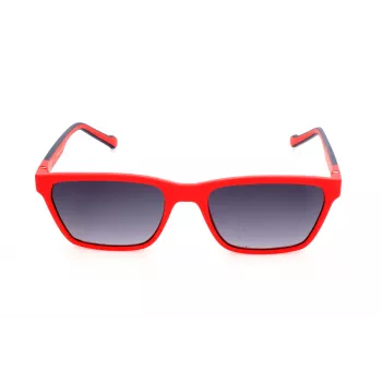 ADIDAS AOR027-053000 heren zonnebril, rechthoekig montuur, rookkleurige glazen, 54/18/145 mm