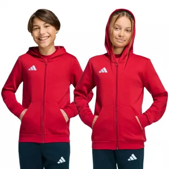 adidas Entrada 26 Full Zip Hoodie kinderen rood 140cm