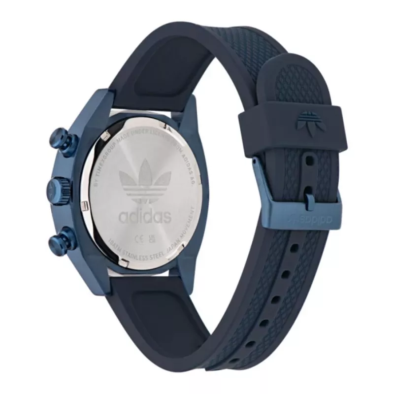 Adidas heren AOFH23004 Code One Chrono quartz-chronograaf horloge 43mm zwart siliconen