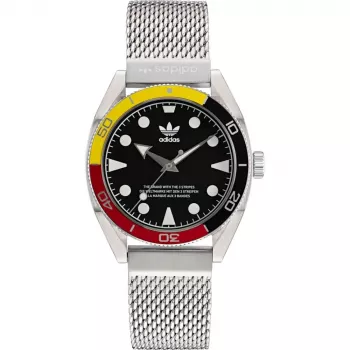 Adidas Heren digitaal horloge AOFH22502 42mm Zwarte siliconen band