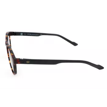 Adidas Originals AOR028-092009 heren rechthoekige zonnebril - zwart montuur, grijze glazen, 50 mm