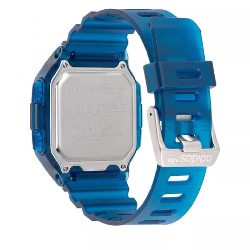 Adidas Project Two heren digitaal quartz horloge AOST22552 48mm zwart silicone