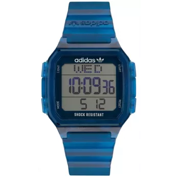 Adidas Project Two heren digitaal quartz horloge AOST22552 48mm zwart silicone