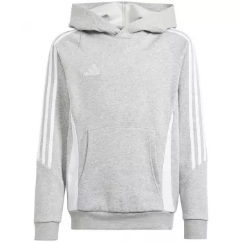 adidas Tiro 24 hoodiesweatshirt jeugd 128 cm middelgrijs gemêleerd/zwart