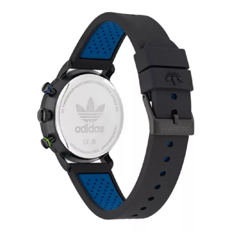 Adidas unisex digitaal horloge AOSY23021 40mm zwart siliconen band