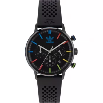 Adidas unisex digitaal horloge AOSY23021 40mm zwart siliconen band