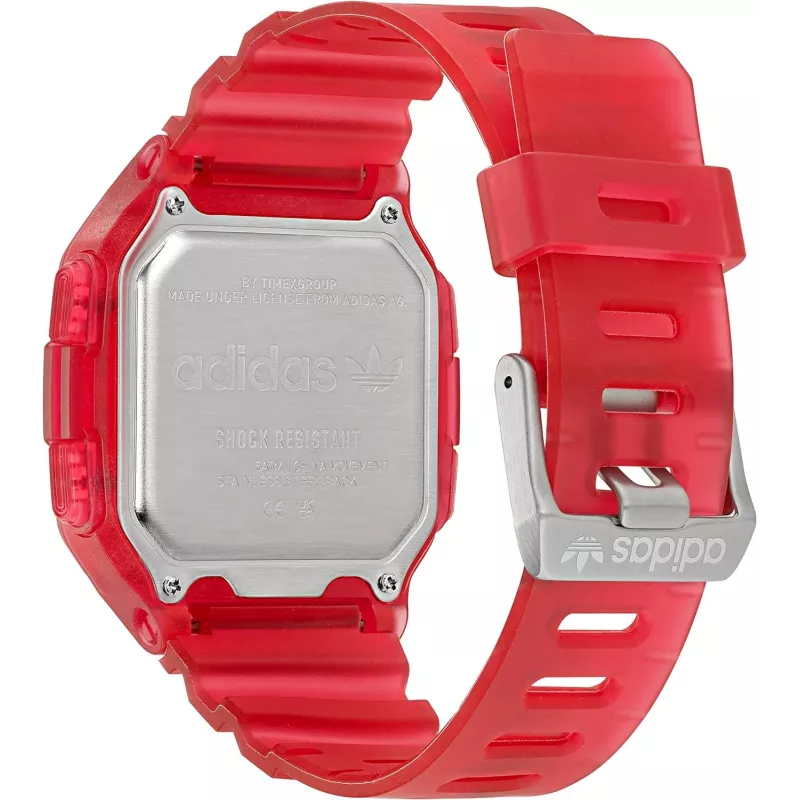 Adidas dames digitaal quartz horloge AOST22051 38mm zwart silicone