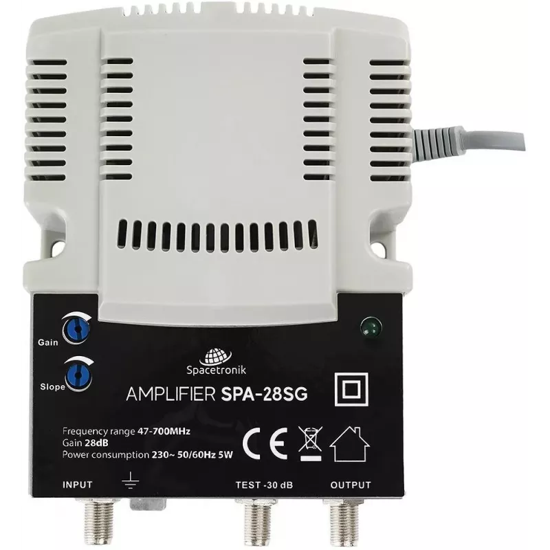 Instelbare terrestrische en kabel-tv-signaalversterker Spacetronik SPA-28SG LTE II