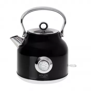 Adler AD 1346B waterkoker 1,7 L, 2200 W, zwart, metallic