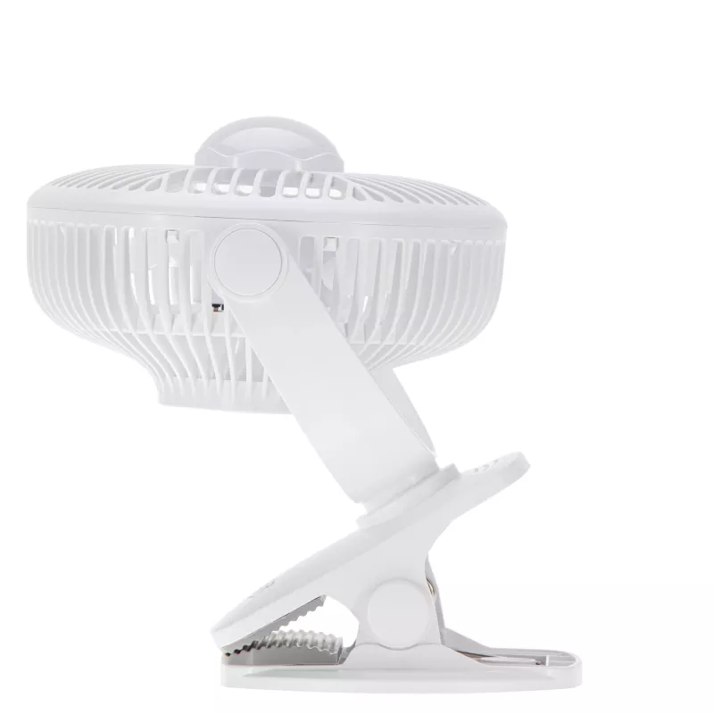 Adler AD 7335 oplaadbare klemventilator, 6W, 12,7 cm, 3 snelheden, oscillatie, wit