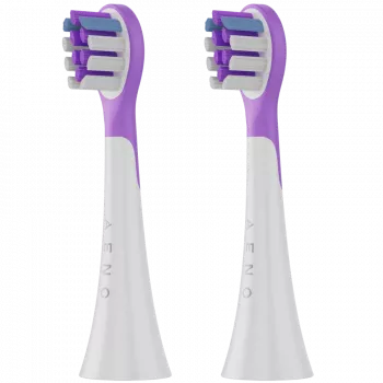 AENO ADBTH09V Vervangende Borstelkop 2-pack voor ADLER AD 2174 Sonische Tandenborstel, zachte nylonborstels, Wit