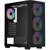 Aerocool B509A Flow-G-BK-v1 mid-tower pc-behuizing met 650W voeding, gehard glas, zwart