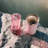 AeroPress Go Plus koffiezetapparaat met roze thermobeker 475 ml