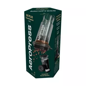 AeroPress Go Plus reis-koffiepress met isoleerbeker - zwart