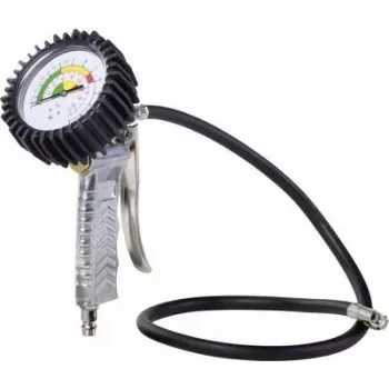 Aerotec analoge bandenvuller met manometer, 10 bar / 145 PSI, gerubberde manometer, 40 cm slang, snelkoppeling 2005759