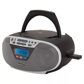Aiwa BBTU-400SL draagbaar stereosysteem CD/FM RDS/USB/Bluetooth zilver MP3-weergave