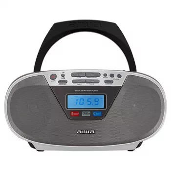 Aiwa BBTU-400SL draagbaar stereosysteem CD/FM RDS/USB/Bluetooth zilver MP3-weergave