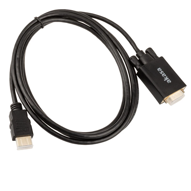 Akasa AK-CBHD26-20BK HDMI-naar-VGA-adapterkabel 2m zwart