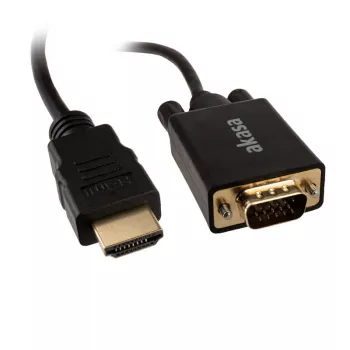Akasa AK-CBHD26-20BK HDMI-naar-VGA-adapterkabel 2m zwart