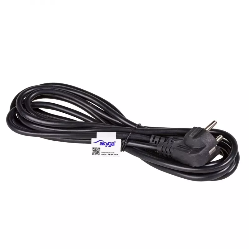Akyga AK-PC-06A netsnoer CEE 7/7 naar IEC C13, 3 m, zwart