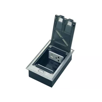 ALANTEC PP008 vloercontactdoos 2 x 1,5 m (45x45) metaal, voor betoninbouw