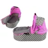 ALICE poppenwagen 2-in-1 draagmand tas roze sterren