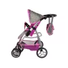 ALICE poppenwagen 2-in-1 draagmand tas roze sterren