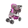 ALICE poppenwagen 2-in-1 draagmand tas roze sterren