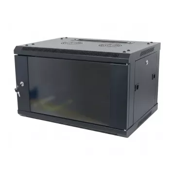 ALLNET 19 inch wandbehuizing 15U 1-delig 600mm diepte zwart Flat Pack SMA-serie