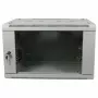 ALLNET 19 inch wandbehuizing 9U 1-delig diepte 450mm lichtgrijs Flat Pack SMA-serie