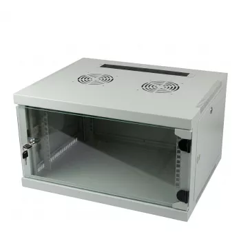 ALLNET 19 inch wandbehuizing netwerkkast 4U 1-delig 594x541mm lichtgrijs SMQ-serie