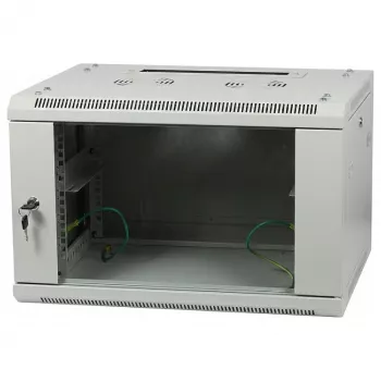 ALLNET 19 inch wandbehuizing 15U 1-delig diepte 600mm lichtgrijs Flat Pack SMA-serie