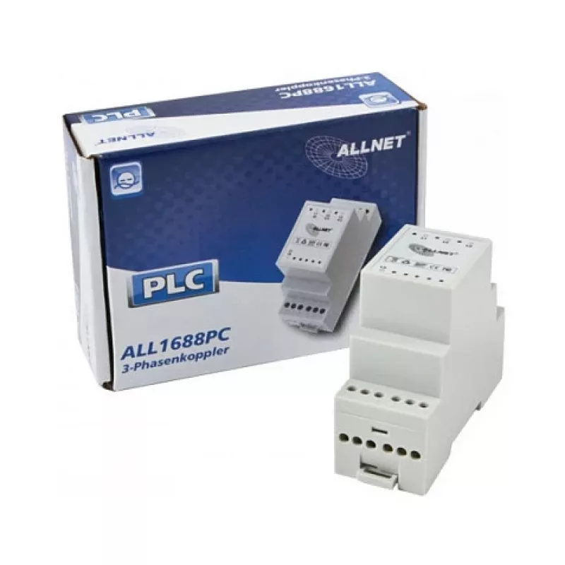 ALLNET ALL1688PC powerline fasekoppelaar, 3-fasen + neutraal, passief, 1-70 MHz, DIN-rail