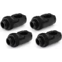 Alphacool Apex Grip 90° draaiadapter G1/4 buitendraad naar binnendraad, zwart, 4-pack 14932