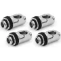 Alphacool Apex Grip 90° zwenkadapter G1/4 buitendraad naar binnendraad, chroom, 4-pack (14933)