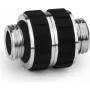 Alphacool Apex Grip dubbelnippel adapter G1/4 buitendraad naar buitendraad draaibaar chroom 14918