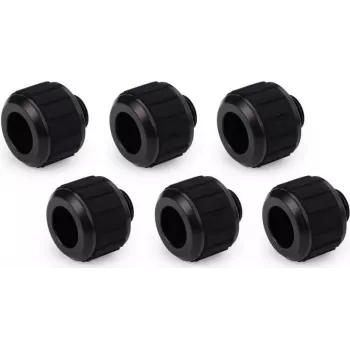Alphacool Apex Grip HardTube compressiefitting 13mm G1/4 - diepzwart, 6-pack 14926