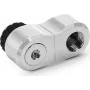 Alphacool Apex Grip Offset adapter 27mm dual 90° male naar female G1/4 draaibaar chroom (14894)