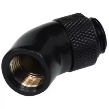 Alphacool HF 45° draaihoekadapter G1/4 buitendraad naar G1/4 binnendraad - diepzwart 17051