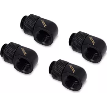 Alphacool HF G1/4 naar 13mm (1/2 inch) slangaansluiting, messing, diepzwart, 4-pack (17615)